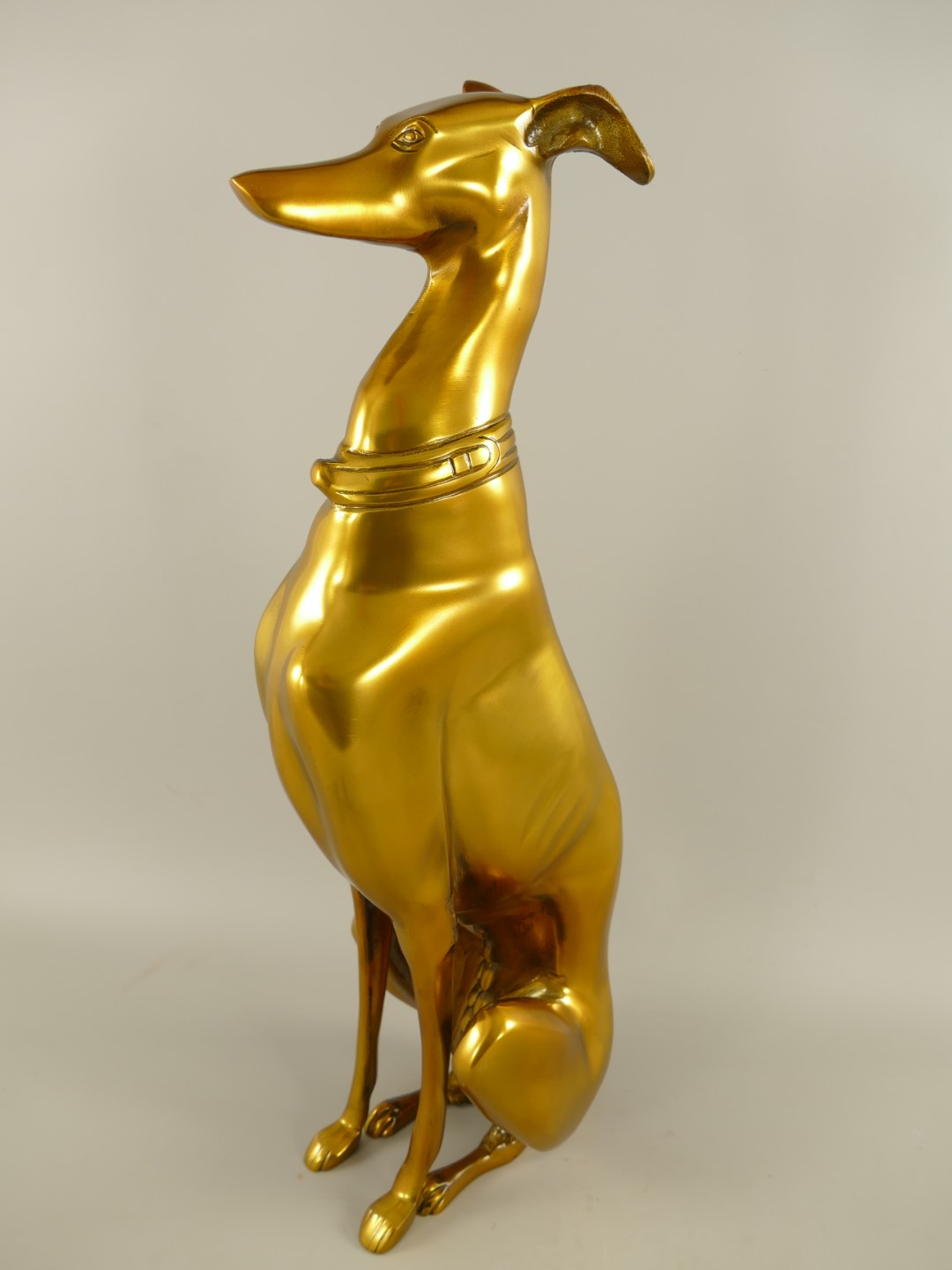 Figur Hund ALU BRONZE! farbig H.68x22cm