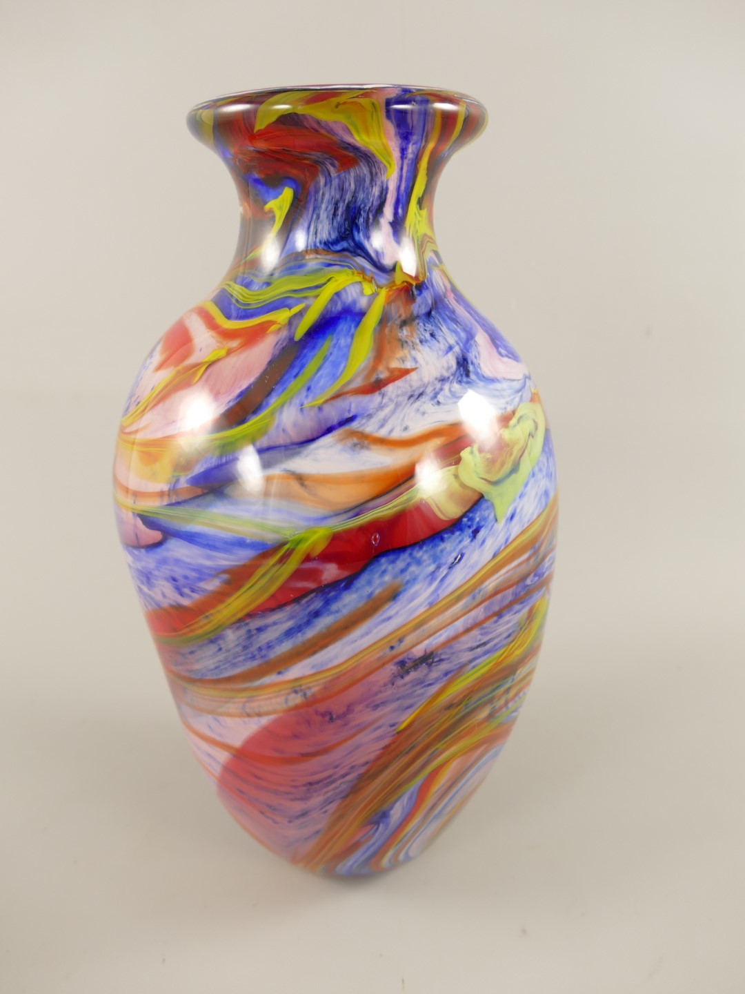 Glas Vase farbe H.34x20cm