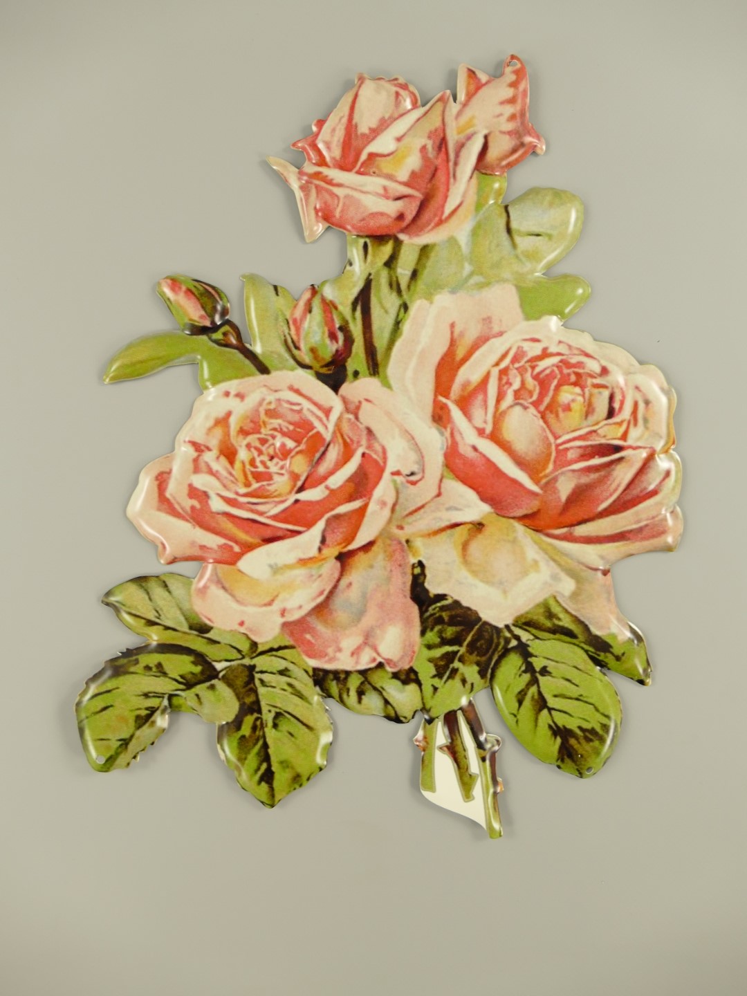 RAUS*PREIS Wandschild Eisen Blumen H.38x30cm