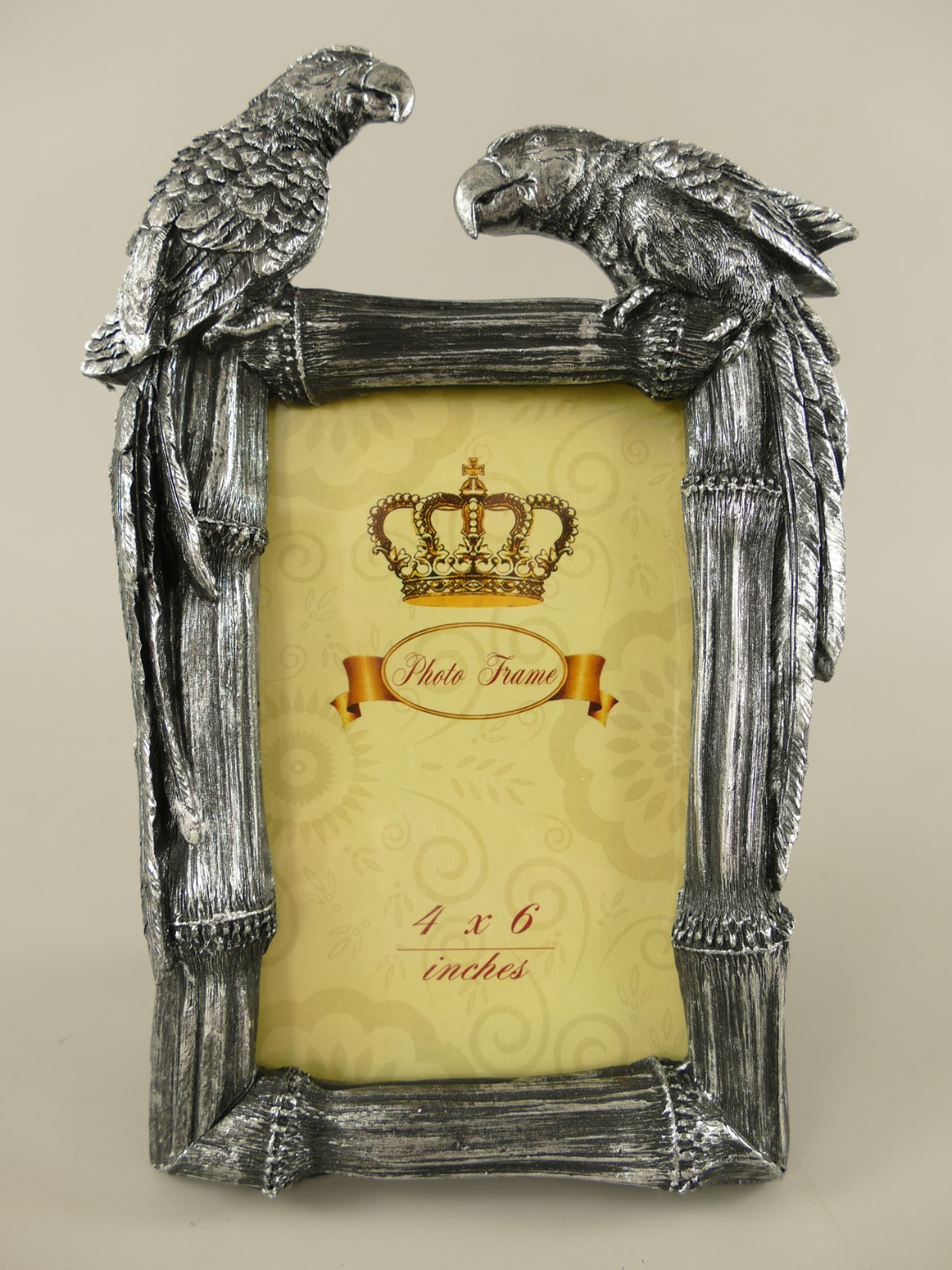 *ANG Bilderrahmen(4x6)Polyst. Silber farbig H.23cm