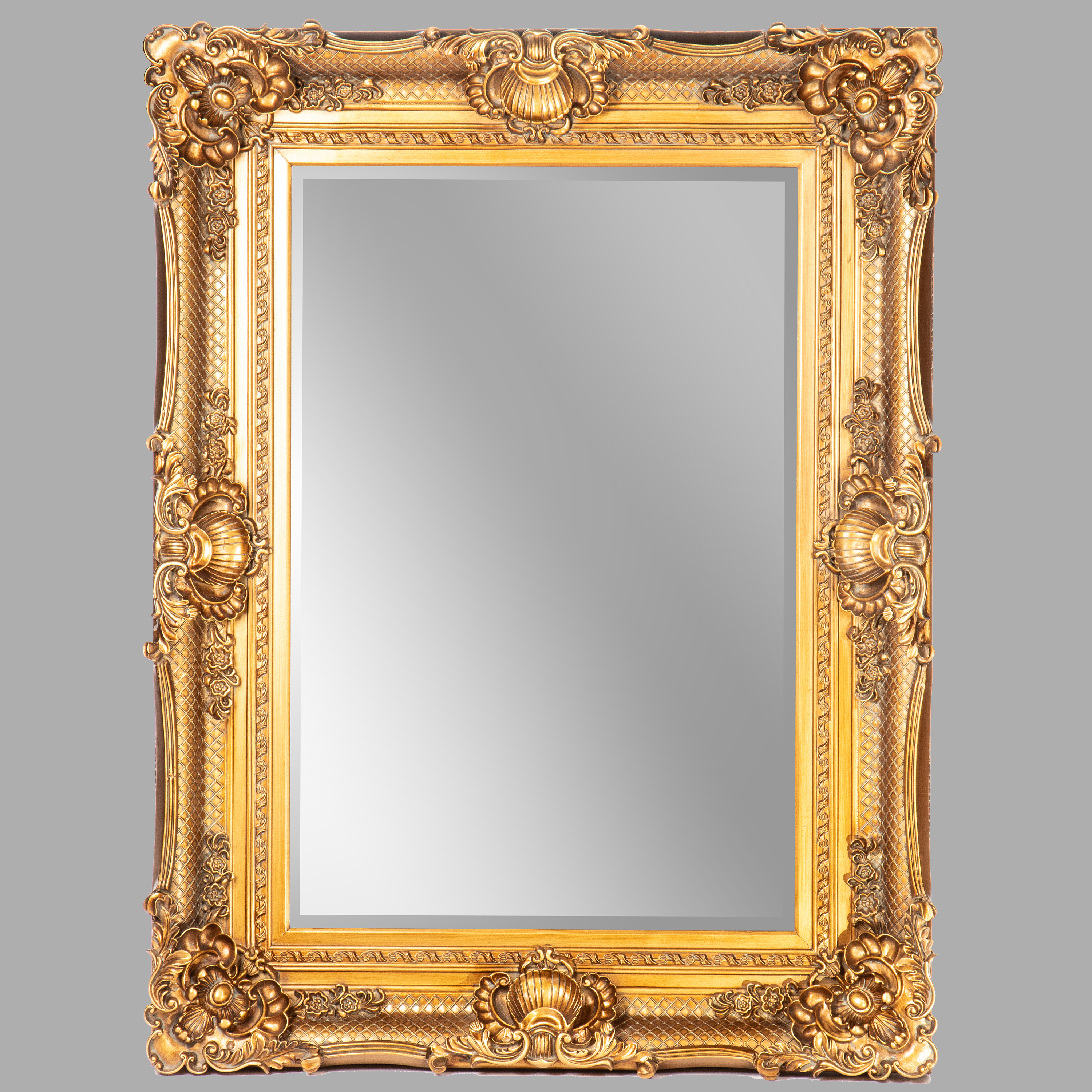 #(*)*NT Spiegel(Gold) geschliffen H.124x93cm