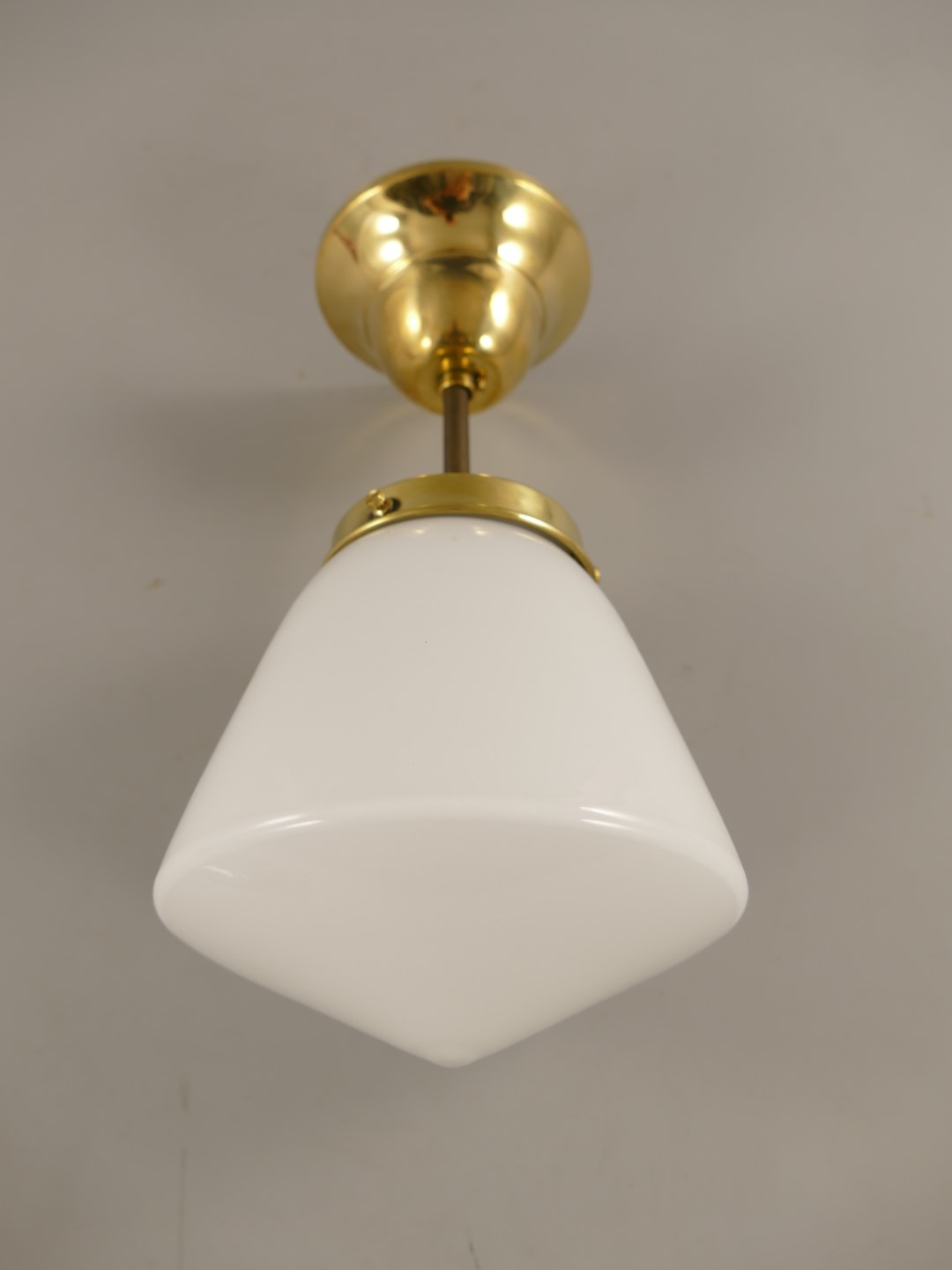 *ANG. Schirm/Lampe Messing brün.(111.166G2B)H.30cm