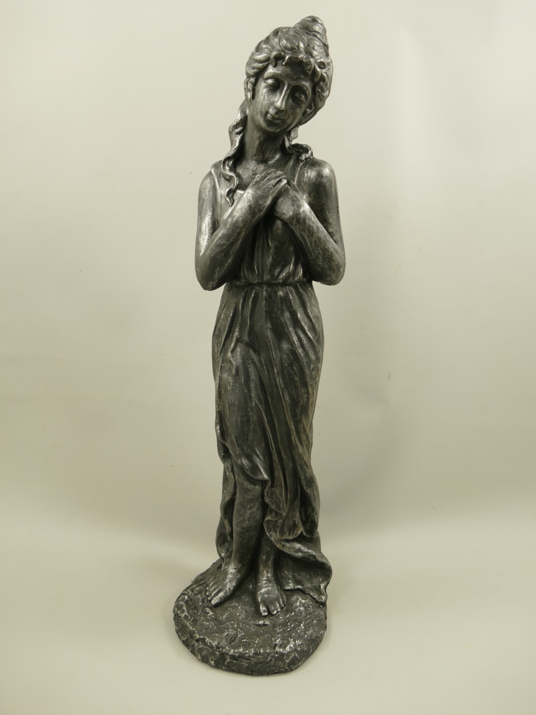 (*)RAUS*PREIS Frau Kunststein(MGO) Grau H.82cm