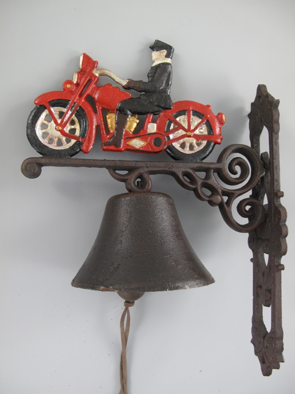 *NT Wandglocke Gußeisen Motor rot H.40cm P/St.