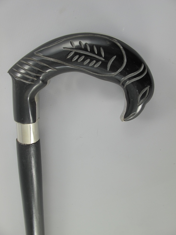 *A? Spazierstock schwarz Holzgriff adler L.95cm