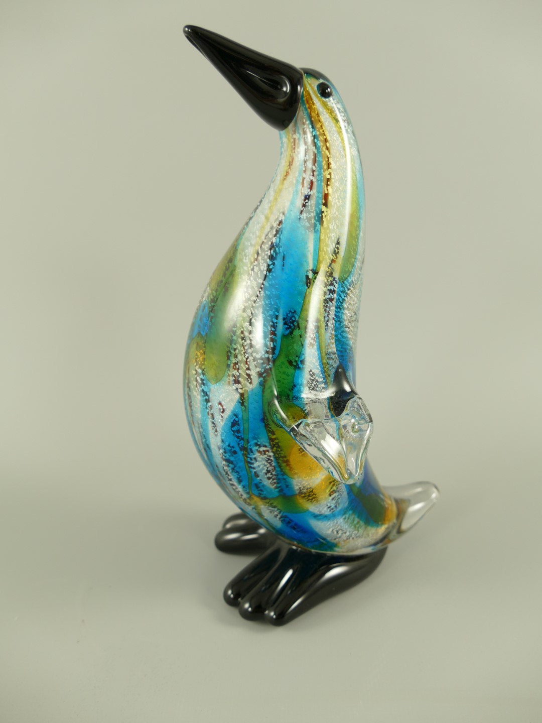 Glasfigur Pinguine farbe H.22x12cm