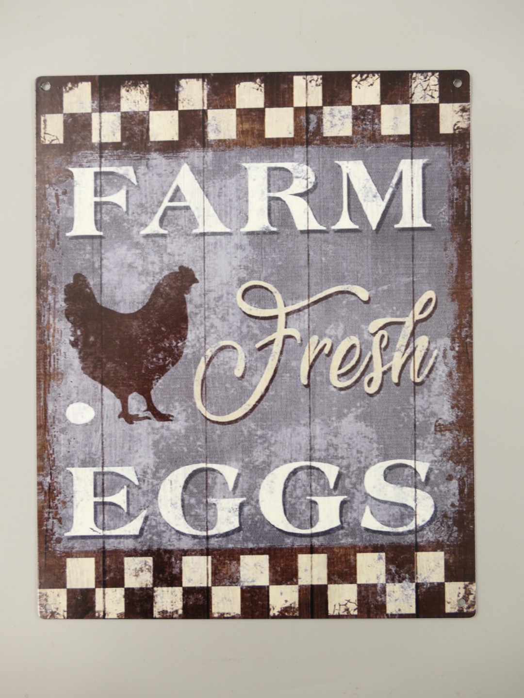 Wandschild Eisen Farm Fresch Eggs H.25x20cm