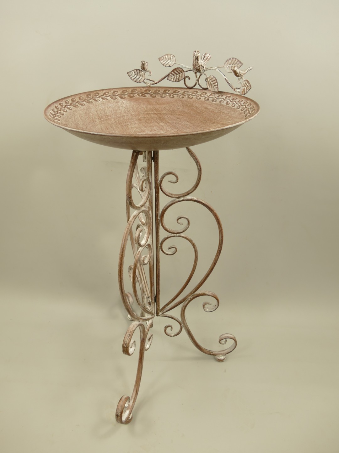 Vogeltränke Eisen rustikal braun H.80cm