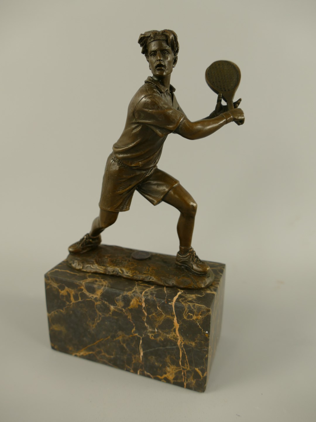 Figur Bronze TENNISSPIELER H.25x13cm