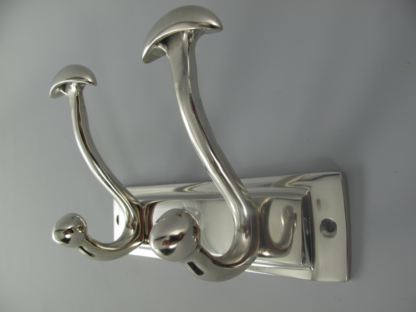 Garderobenhaken Alu/vernickelt H.13x20cm