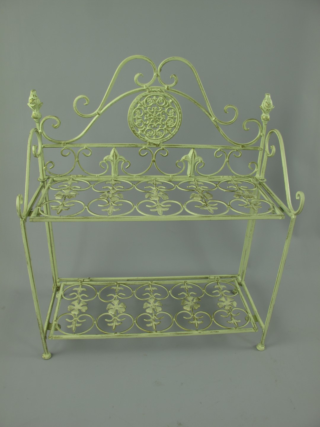 Regal Eisen rust. weiss H.48x40cm