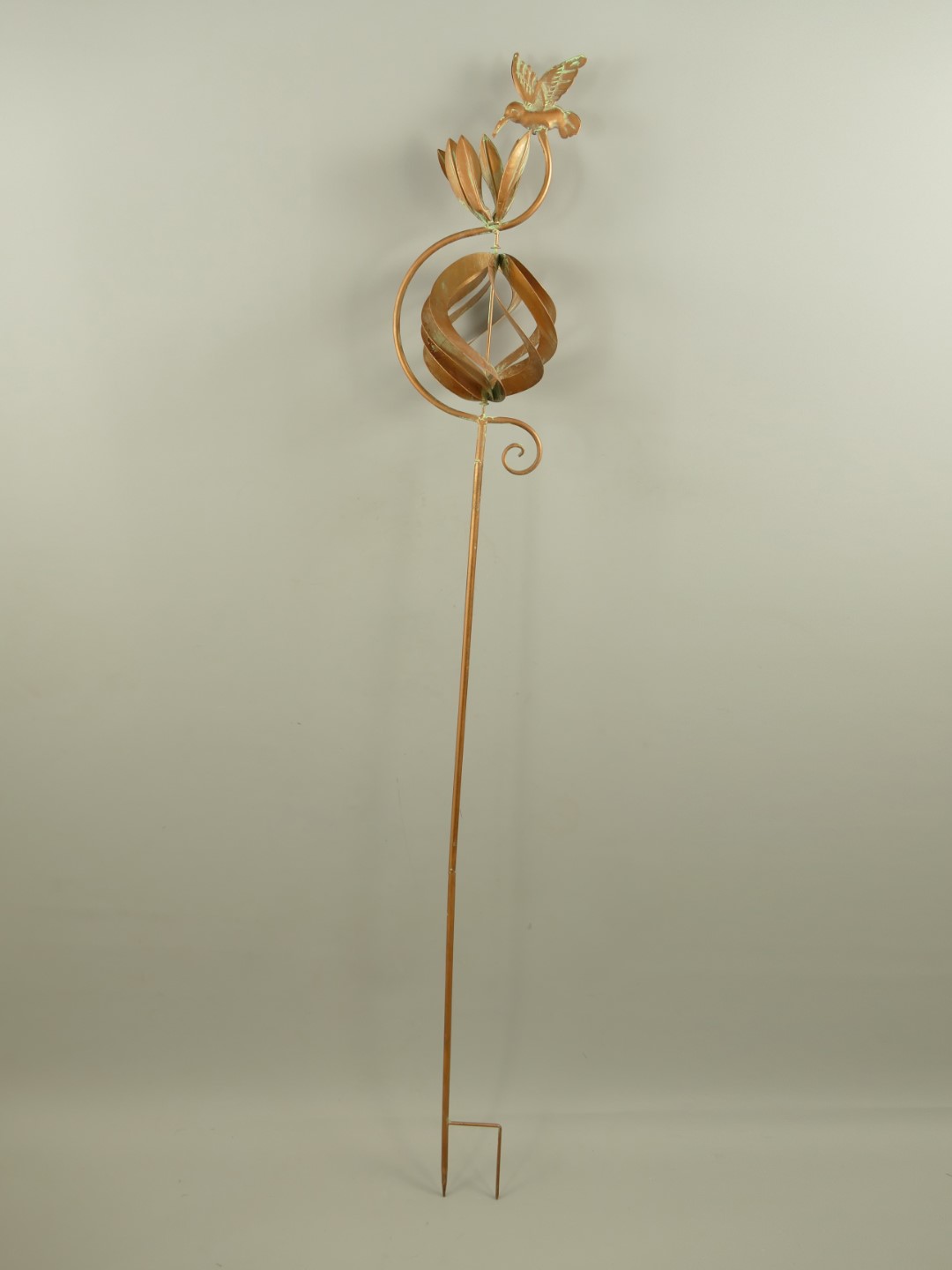 Wind Spinner  Eisen Kupfer farbig H.160x28cm