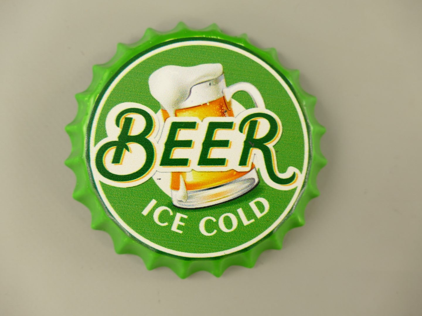 Offner Beer Magnet (Gestanzt) Beer ice Cold D.9cm