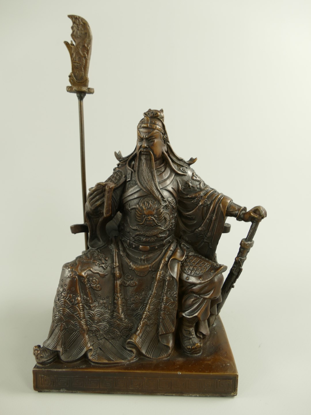 Figur Bronze Chinesischer General H.26x14cm