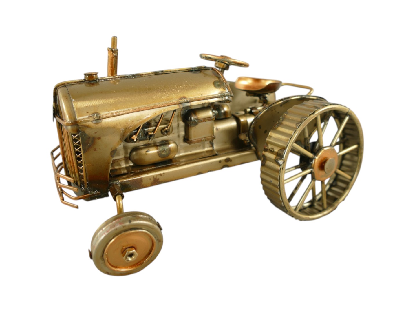 *ANG./AUG. Traktor Antik Eisen metall. farb.L.16cm