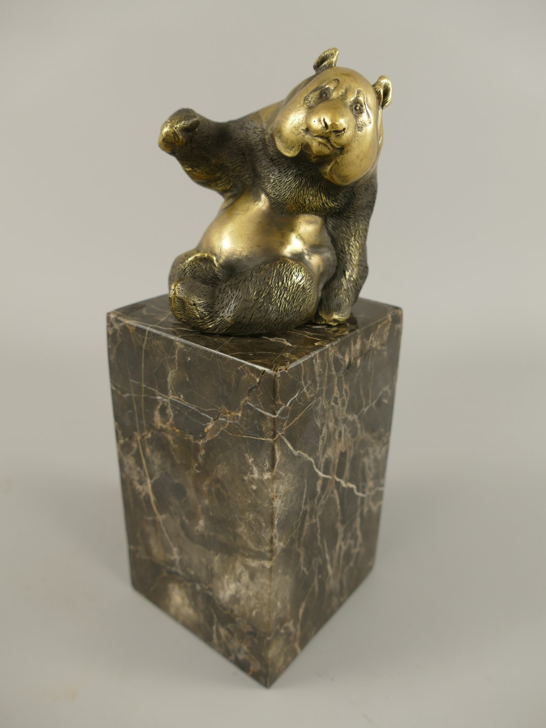 Bronze Figur Panda H.21x8cm