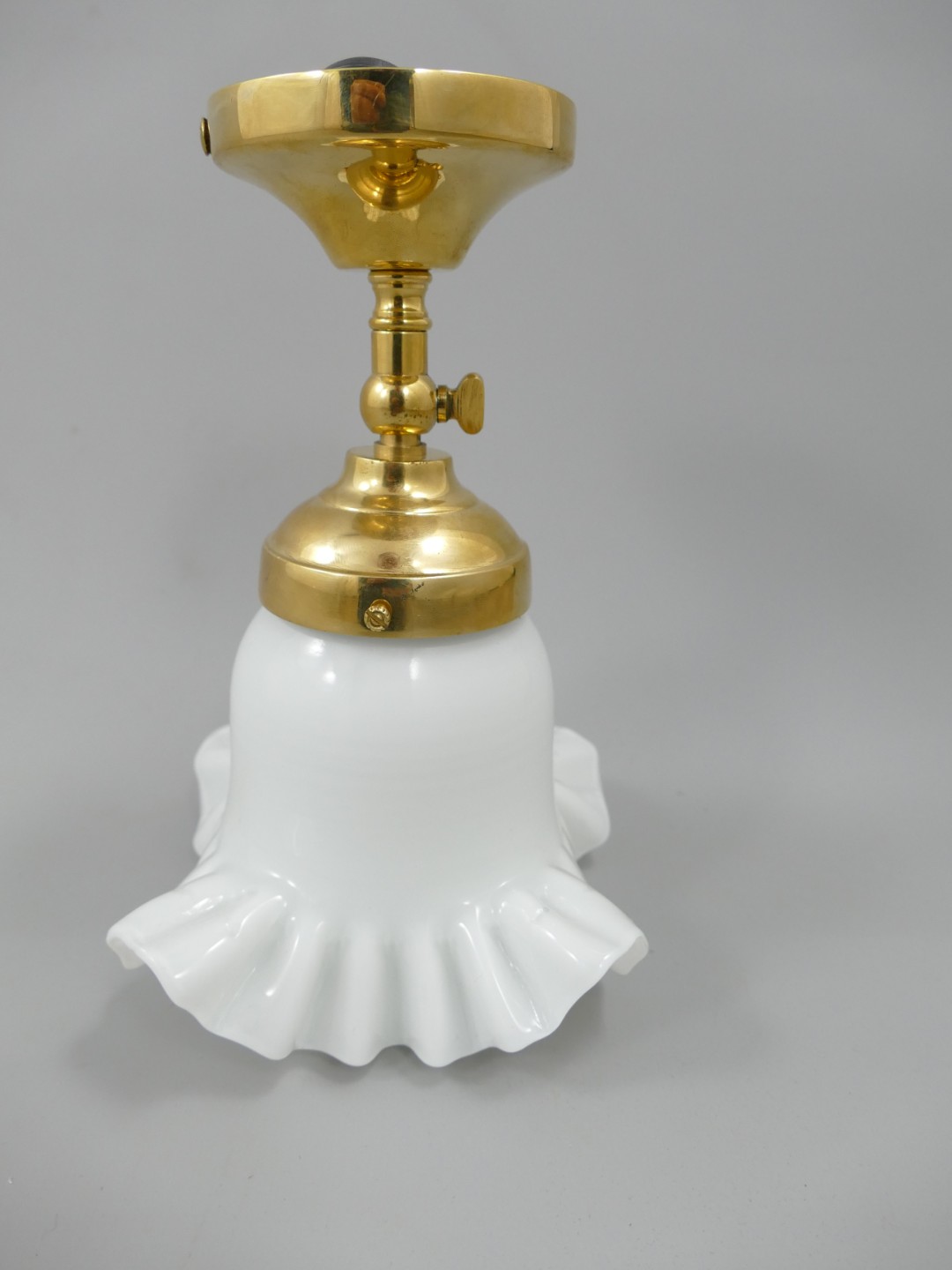 Lampe Messing mit Schirm(162.076M6)H.26cm