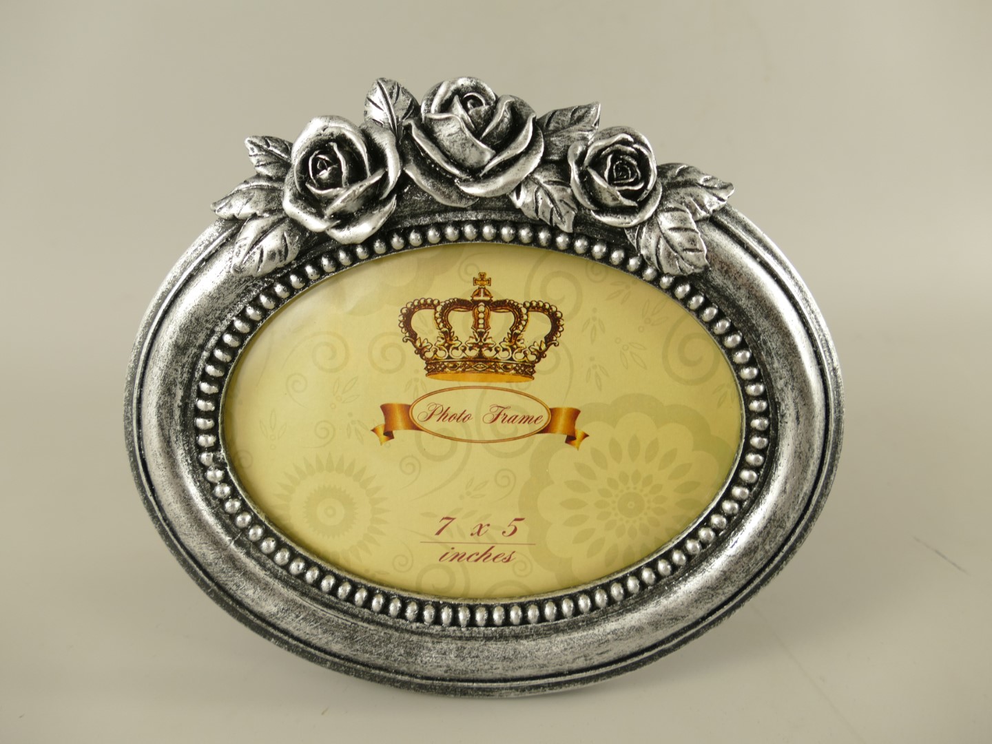 *ANG. Bilderrahmen(7x5) Polyst. Silber farb H.20cm