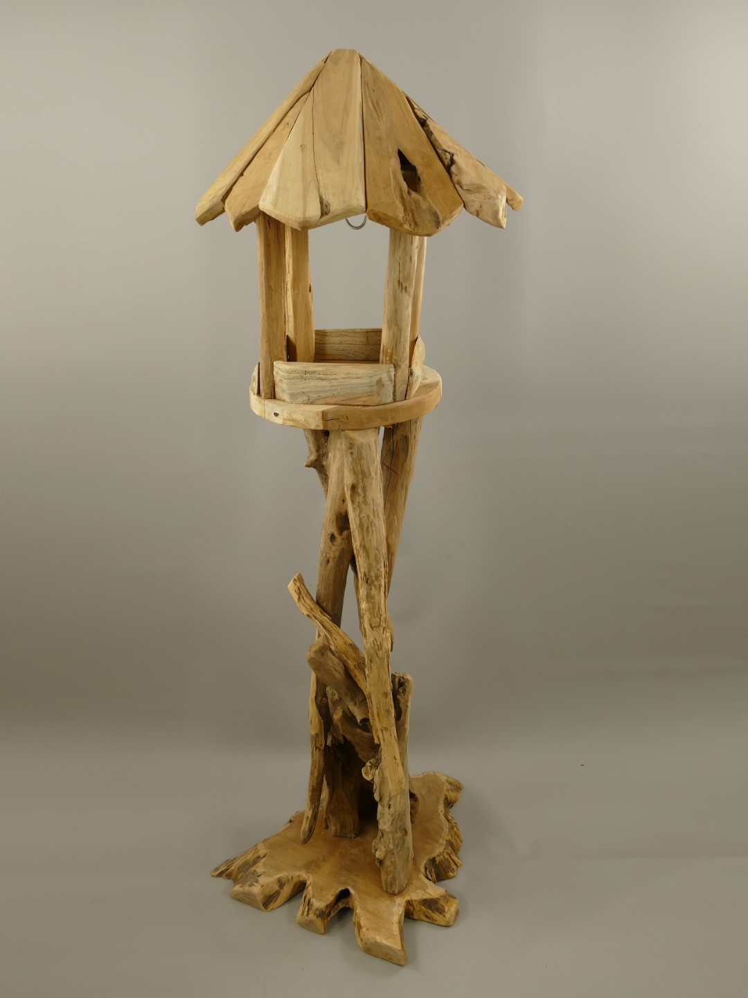 (*)*NT Vogelhaus Teak Holz H.148x48cm