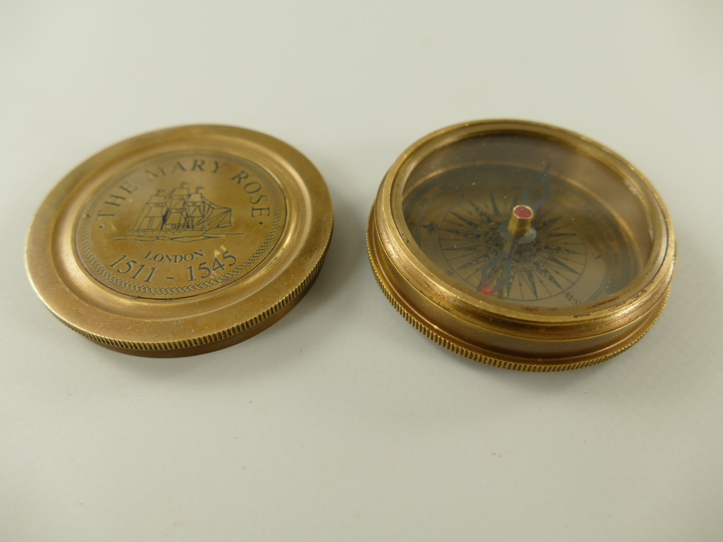 Kompaß Messing brüniert D.6cm