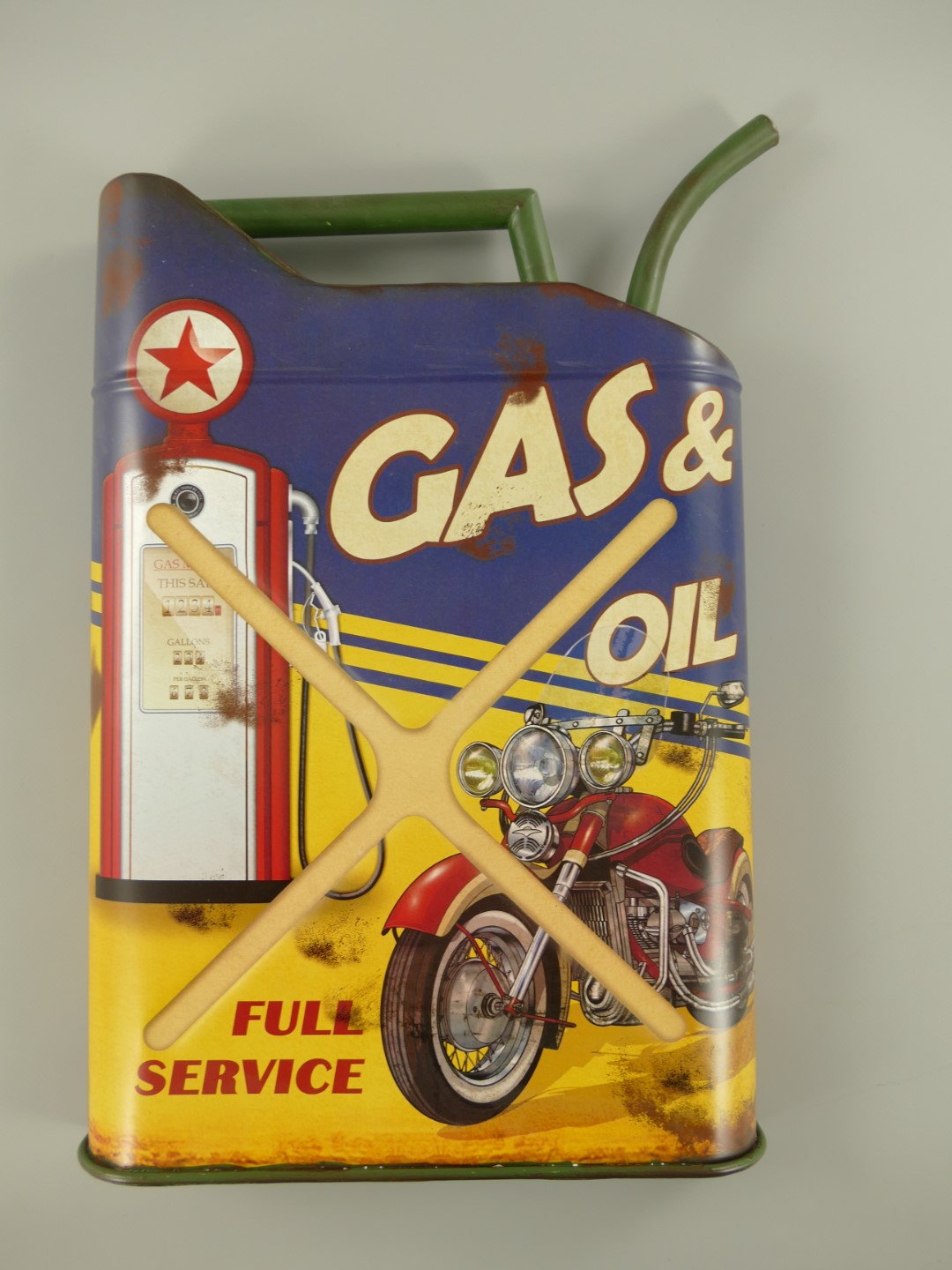 Wandschild(Gestanzt) Kanister Gas &amp; Oil H.50cm