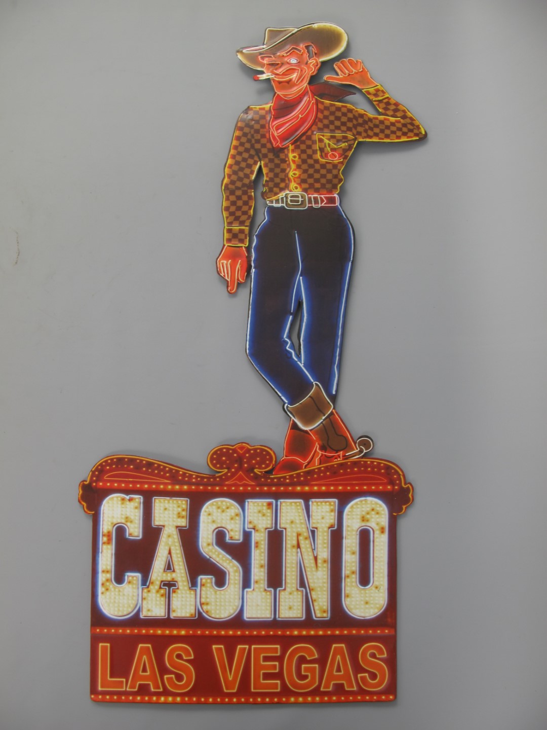 Wandschild Eisen Casino Las Vegas H.80cm