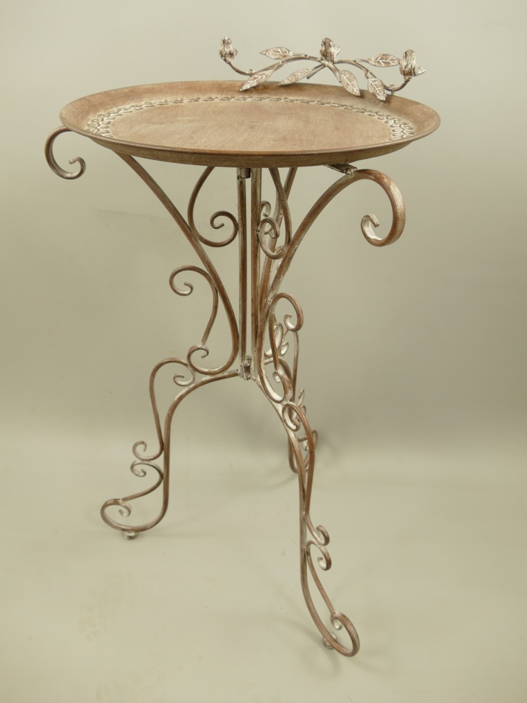 Vogeltränke Eisen rustikal braun H.80cm