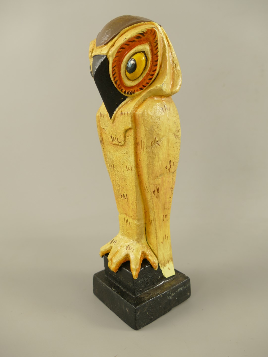 *A? Figur Eule Eisen Farbig H.25x7cm