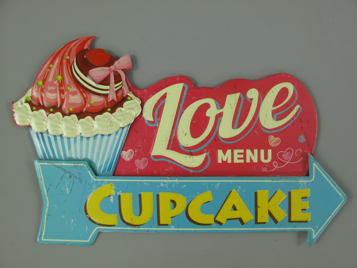 Wandschild(Gestanzt) Eisen Cupcake L.40x24cm