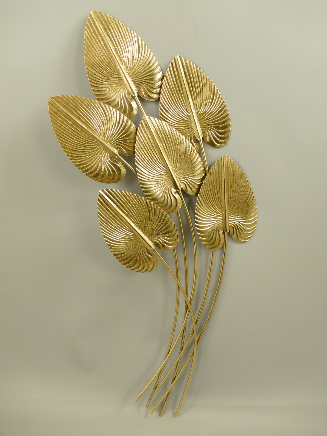 Wandornament Blumen Eisen Gold farbig H.102cm