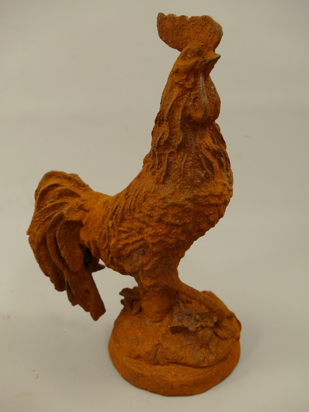 Hahn Gußeisen Naturrost Farbig H.25x18cm