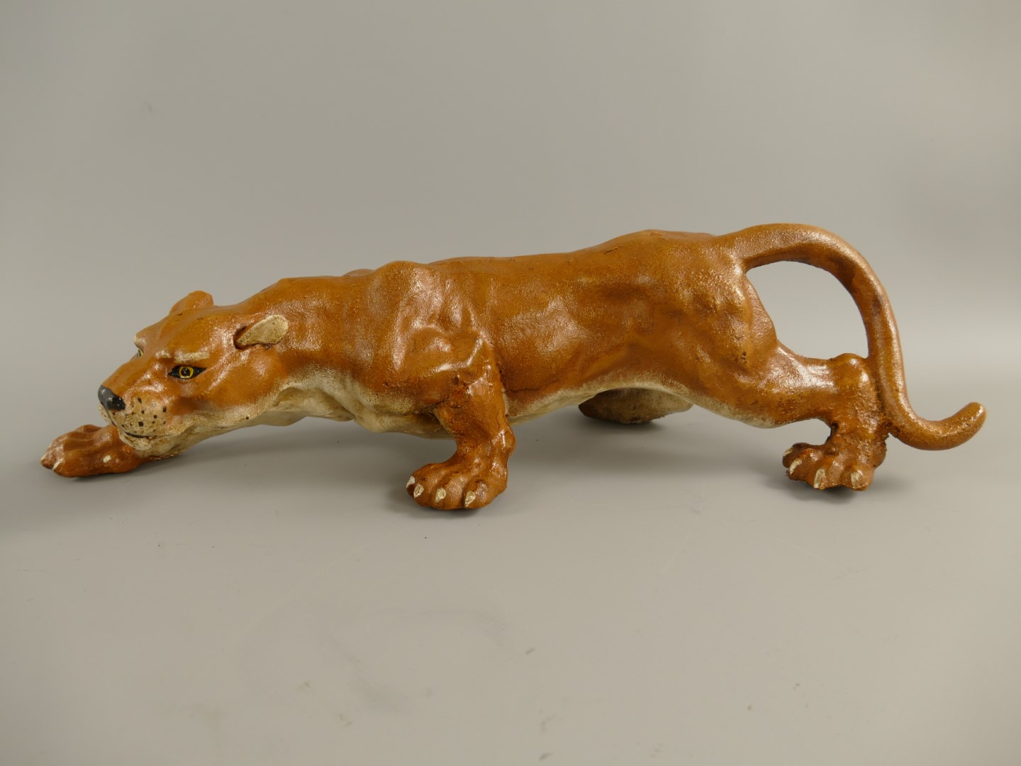 Figur Panther Eisen rustikal FARBE!! L.41x14cm