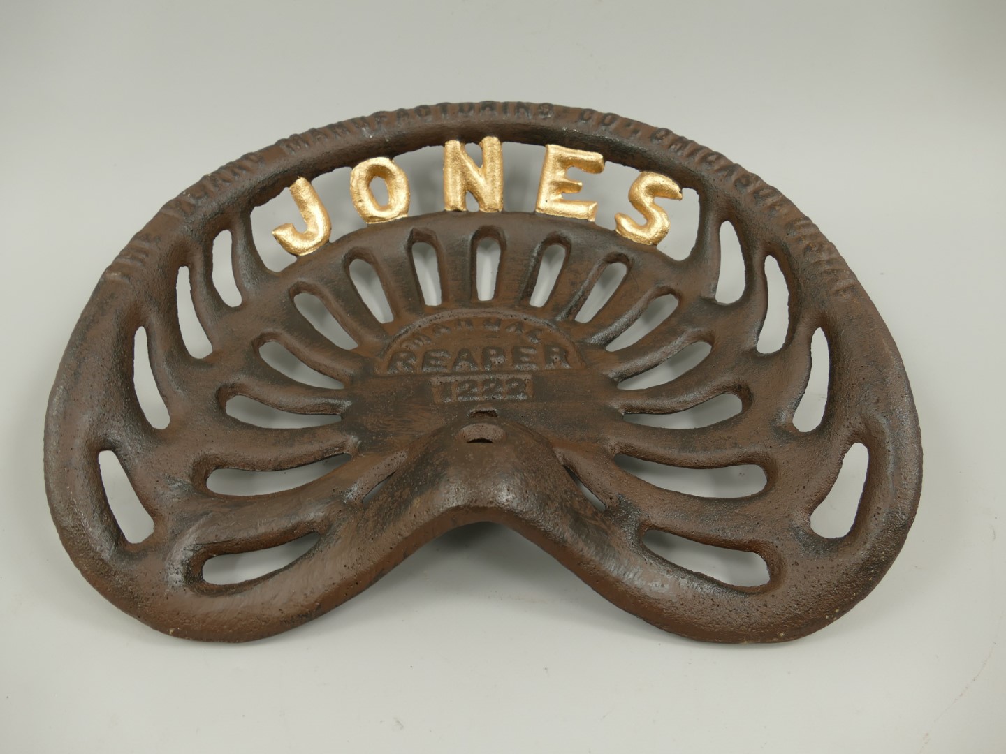 *ANG. Wanddeko Traktorsitz braun/Gold farb. L.41cm