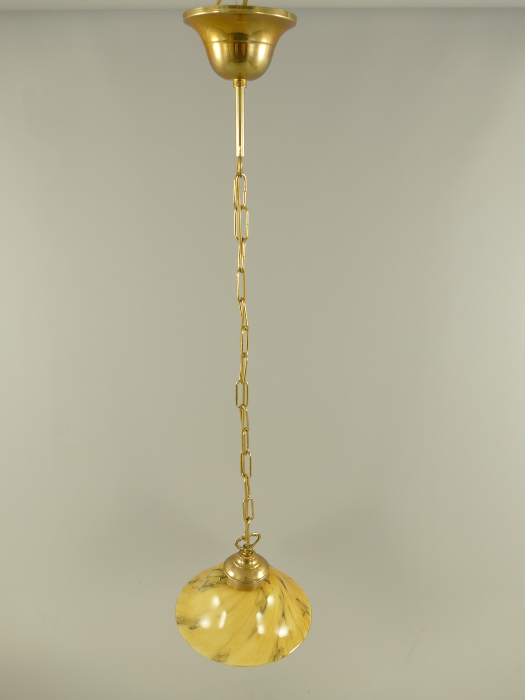 Lampe Messing brüniert Schirm(162.030M1) H.72cm