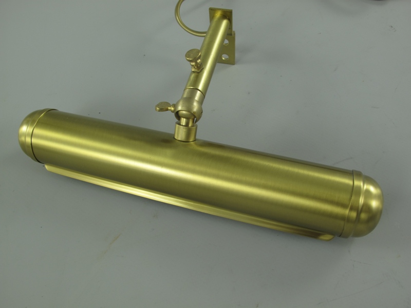 Bilderlampe Messing INDUSTRIE farbig 1-Fas. B.22cm