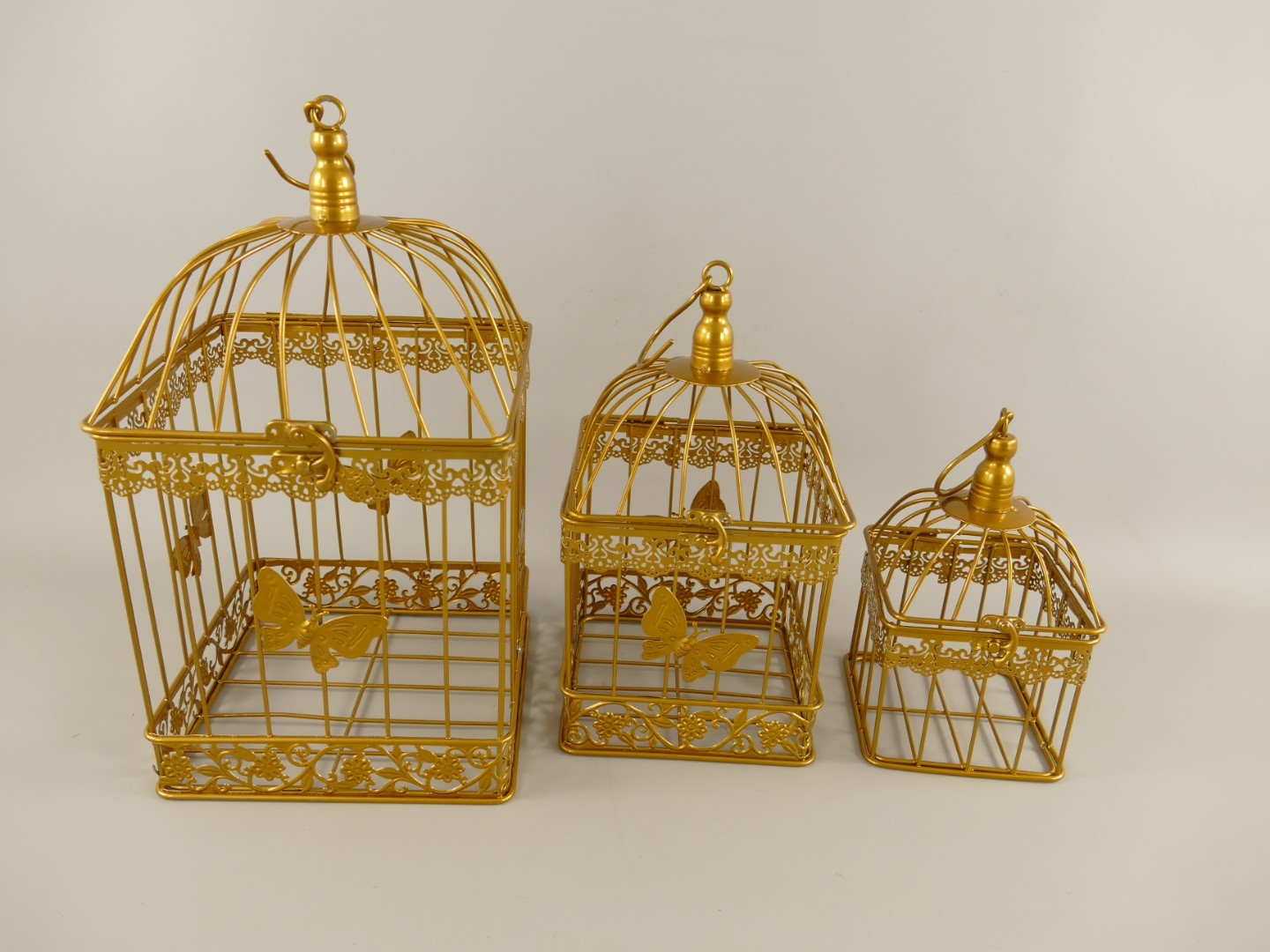 *A? Käfig GOLD Eisen Schmet. Set/3 H.45/34/25cm