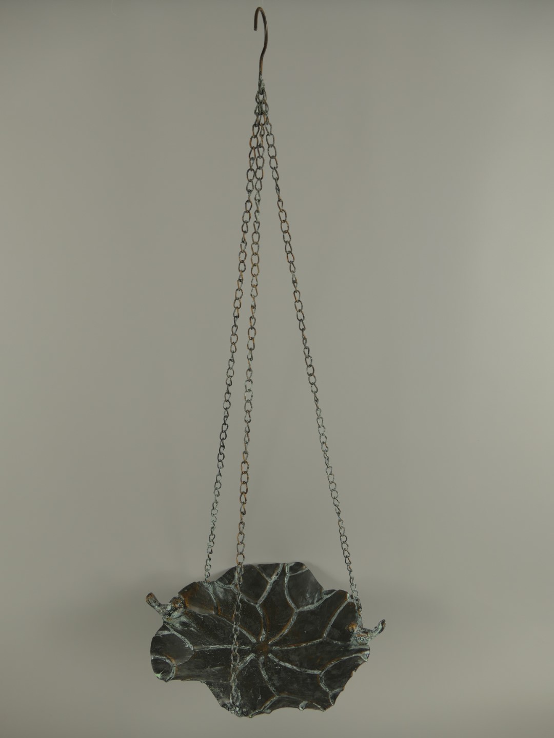 Vogeltränke/Fütterungsplatz Grau/Schwarz H.80cm