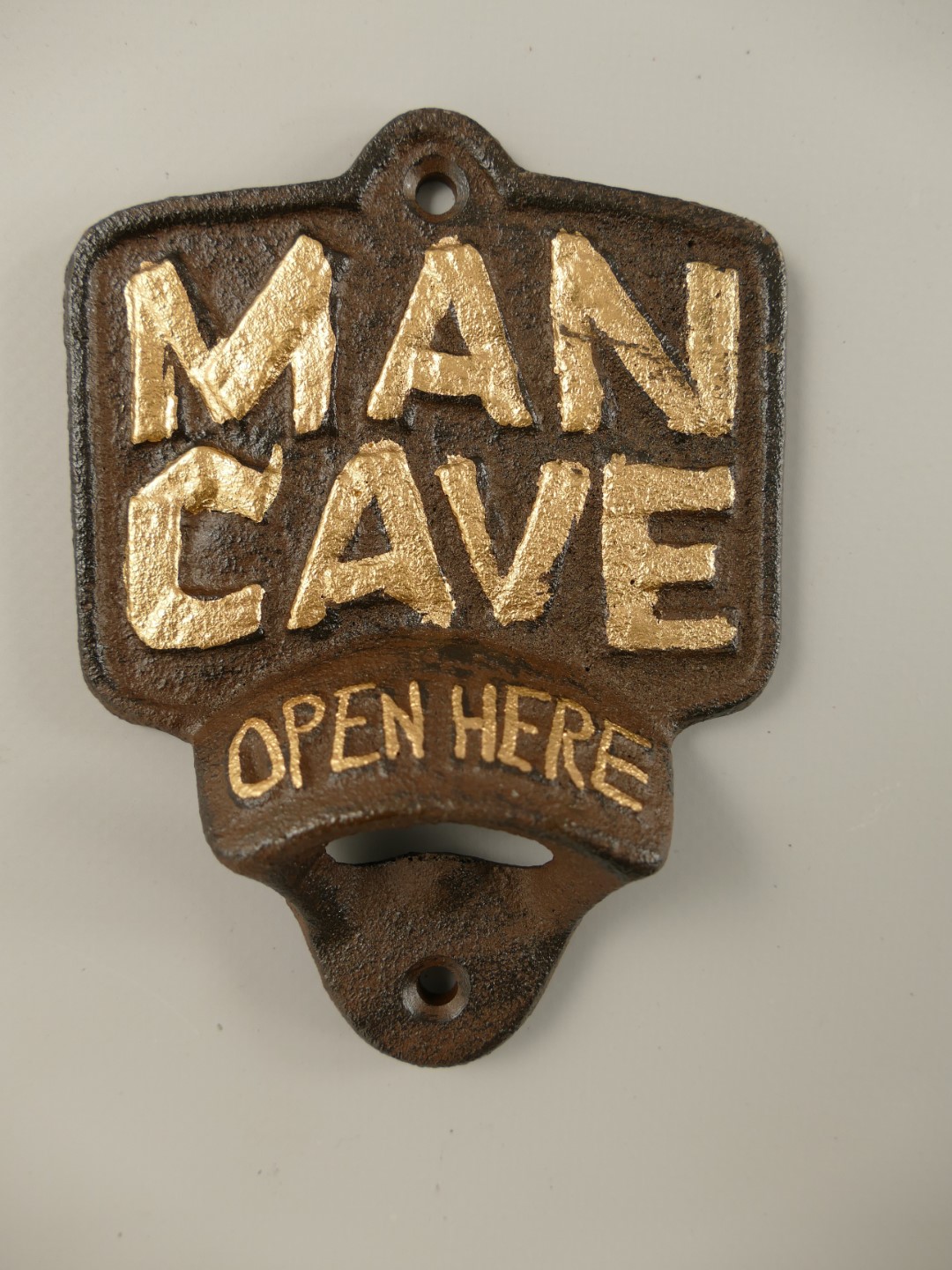 Wand Offner Man Cave Eisen farbe H.12cm