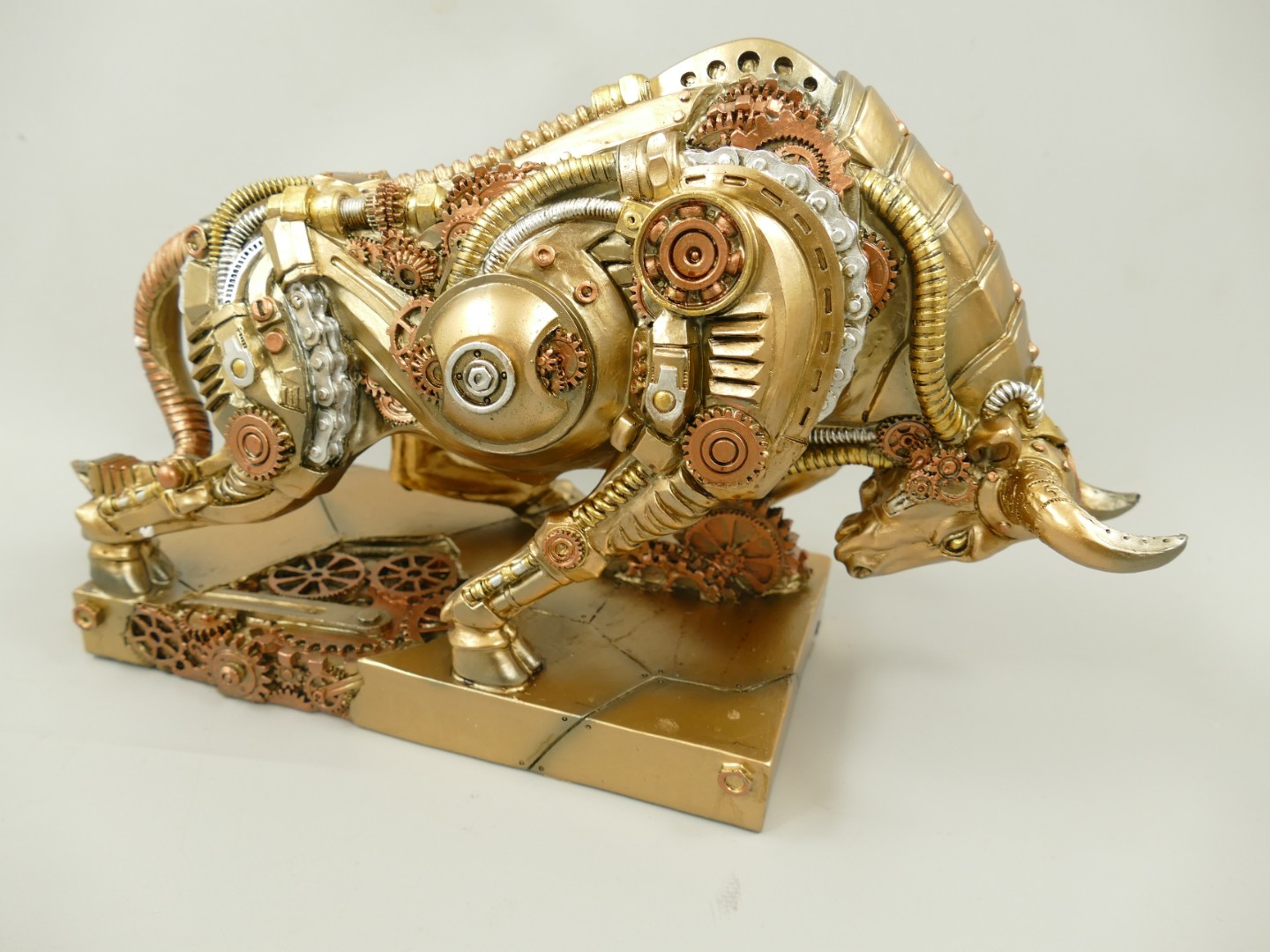 Figur Polystein Steampunk Bülle farbig L.34cm