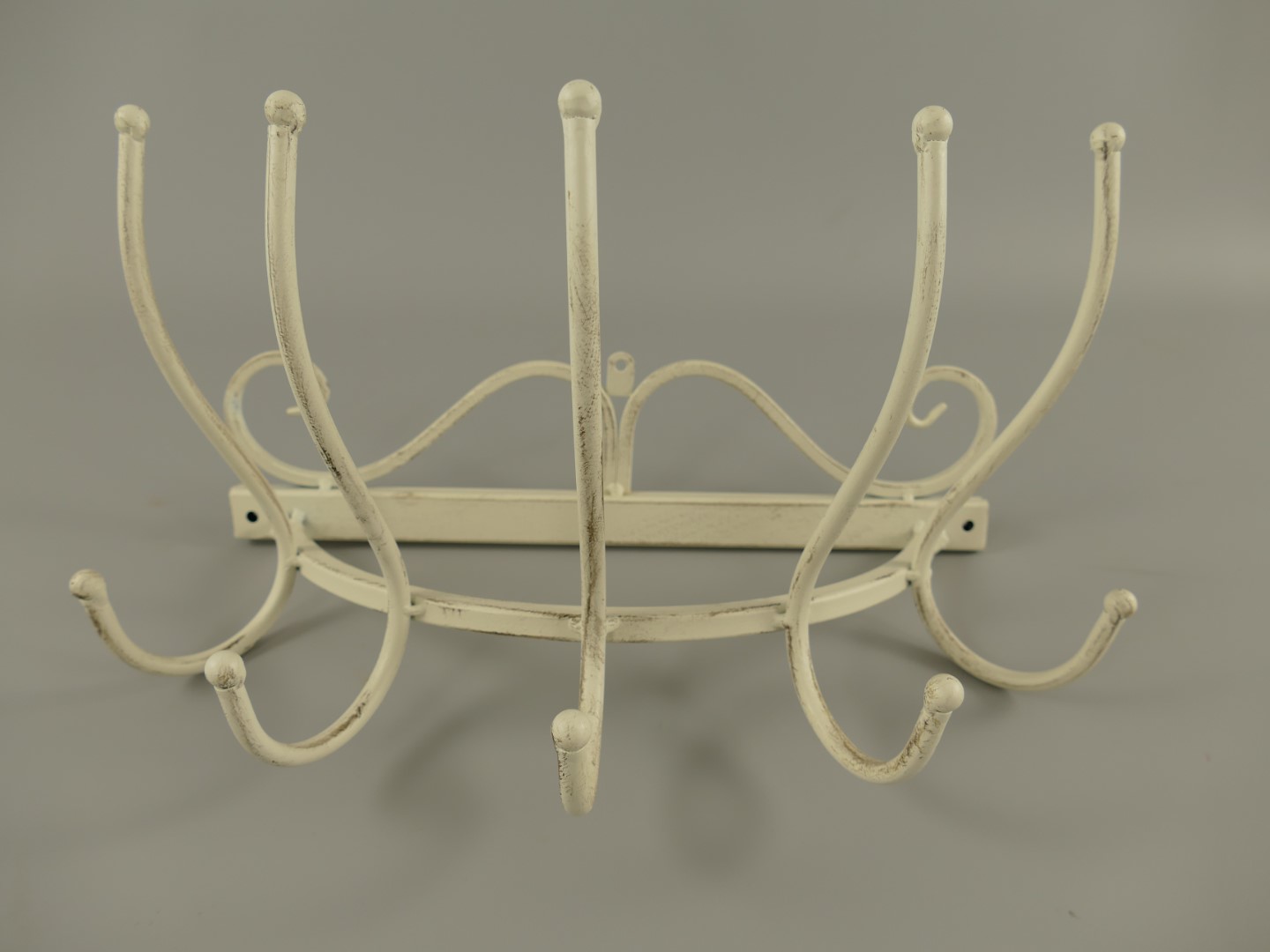 Wandhaken Eisen rustikal weiss L.40x22cm
