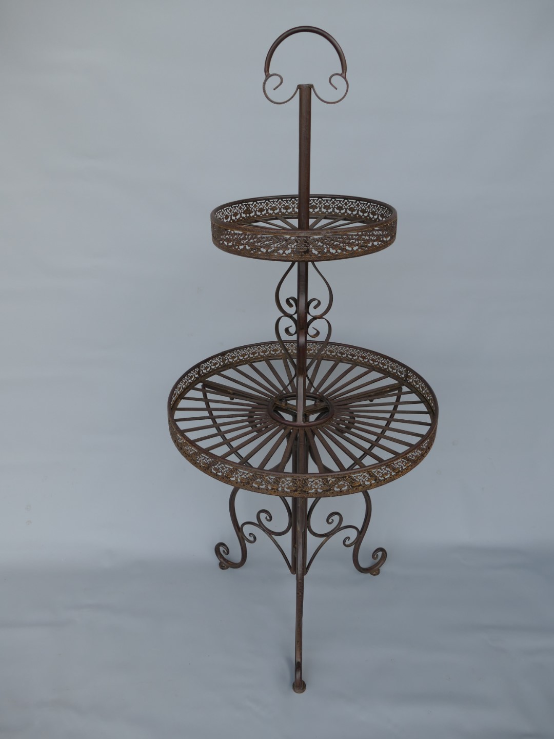 Etagere 2-tlg. Eisen rustikal braun H.140x60cm