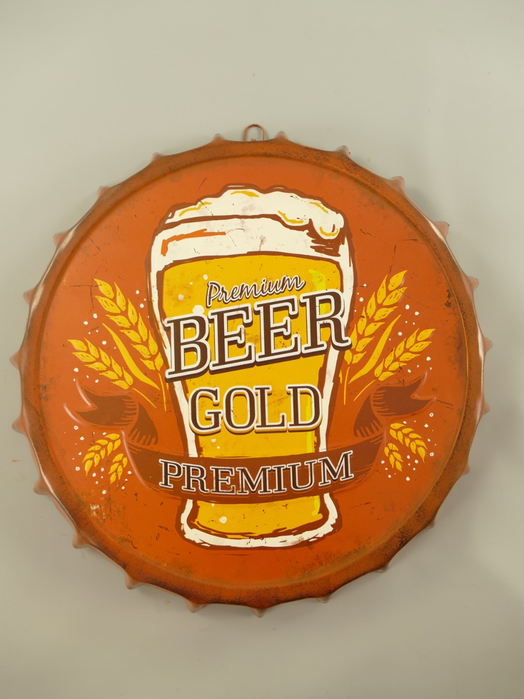 RAUS*PREIS Wandschild(Gestanzt)Premium Beer D.42cm