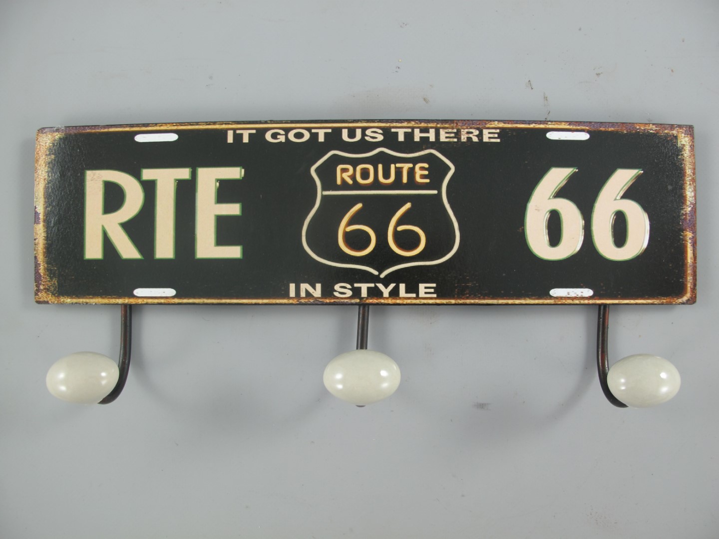 Wandhaken Schild Eisen L.37x15cm P/St.