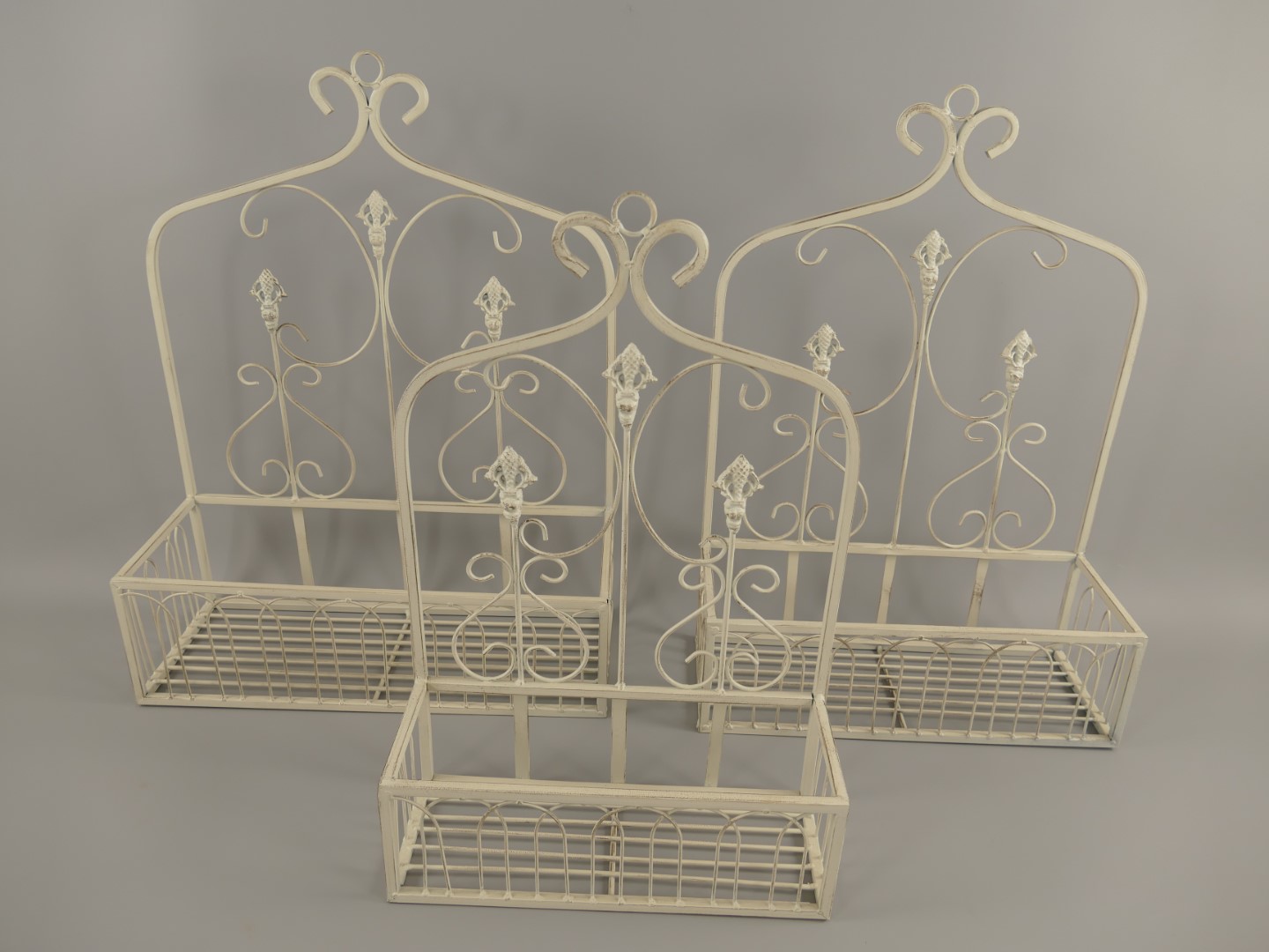 Wandhanger Eisen WEISS CREME farbig 3St.H.51cm