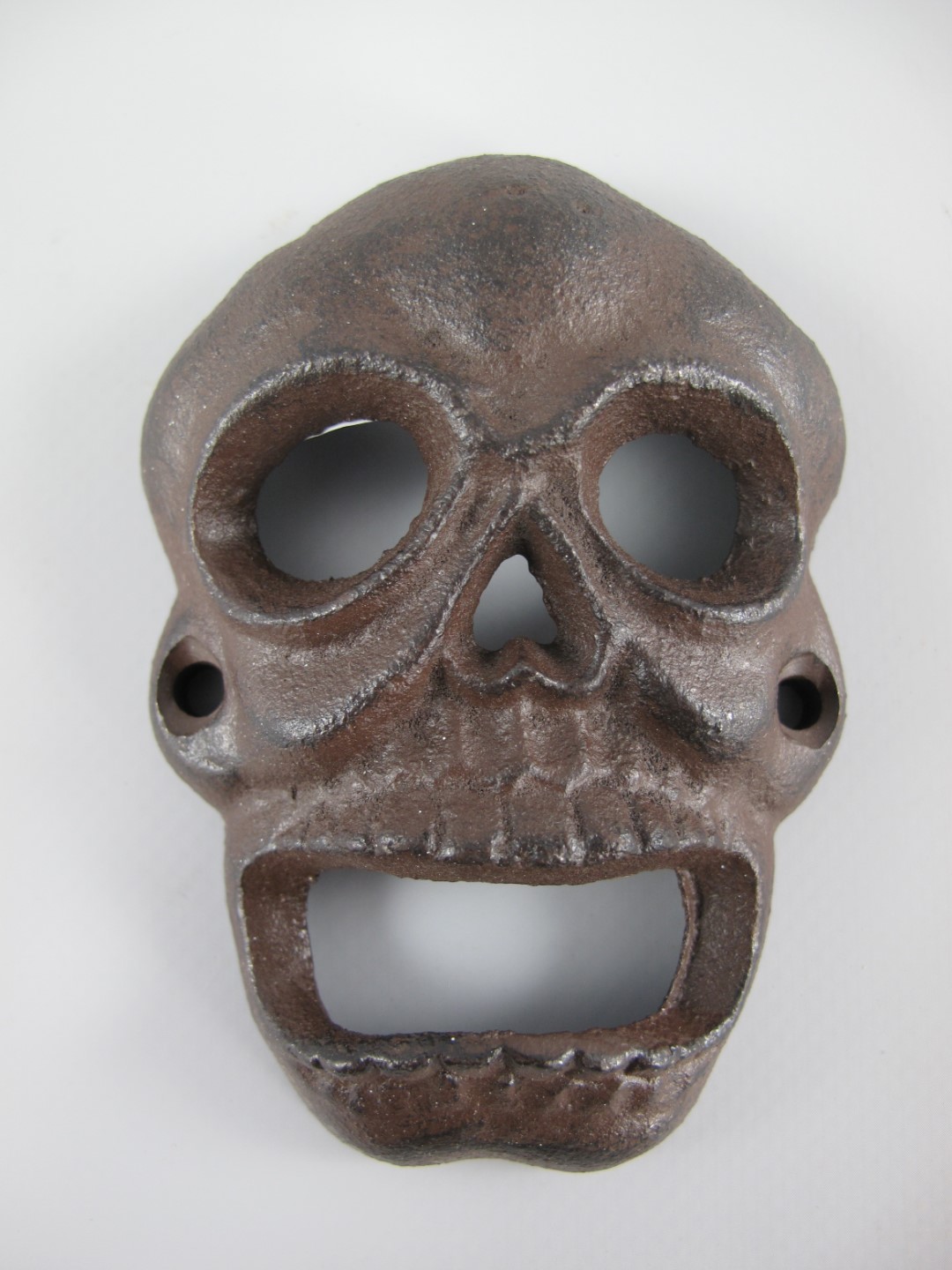 Totenkopf OFFNER Eisen rustikal braun H.11x8x3cm