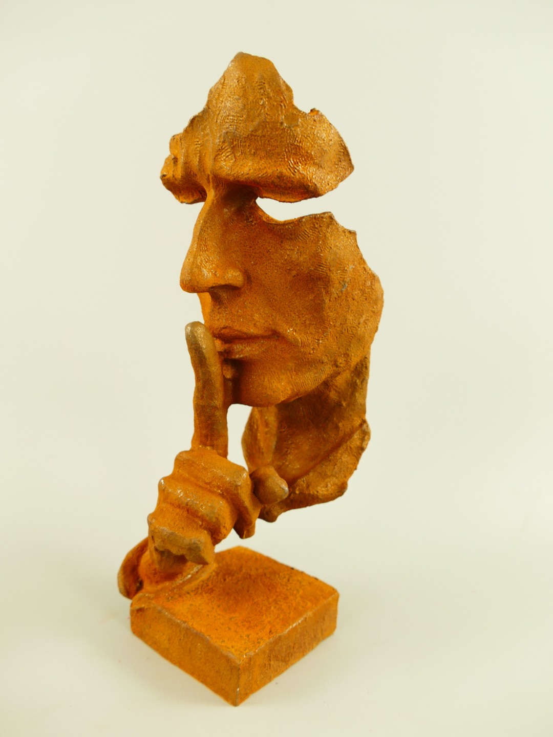 Gesicht Gußeisen Naturrost Farbig H.27x11cm