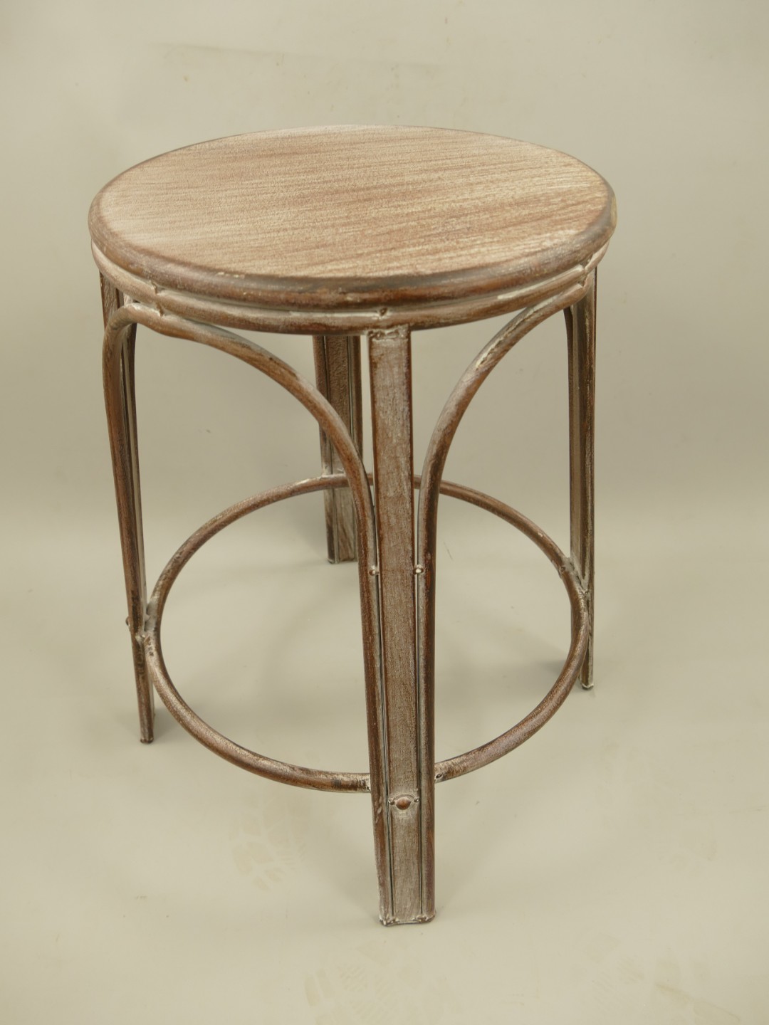 Hocker Eisen rustikal braun H.46cm