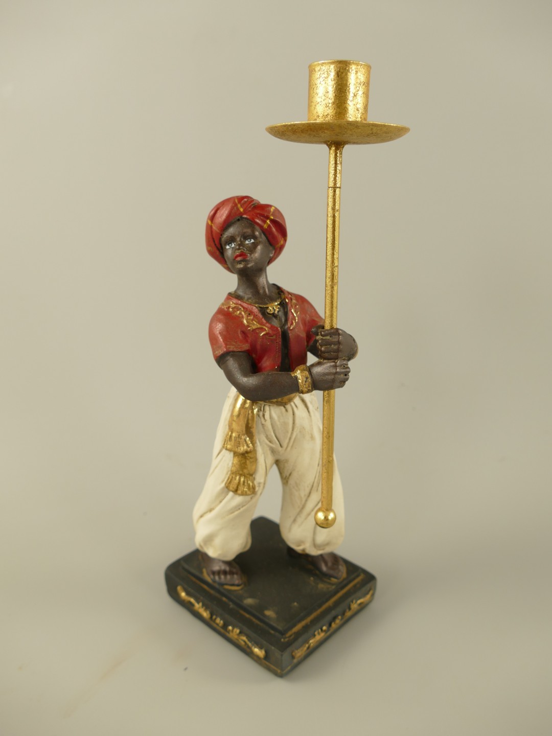 Leuchter/Figur 1*Flamig farbig H.28x12cm