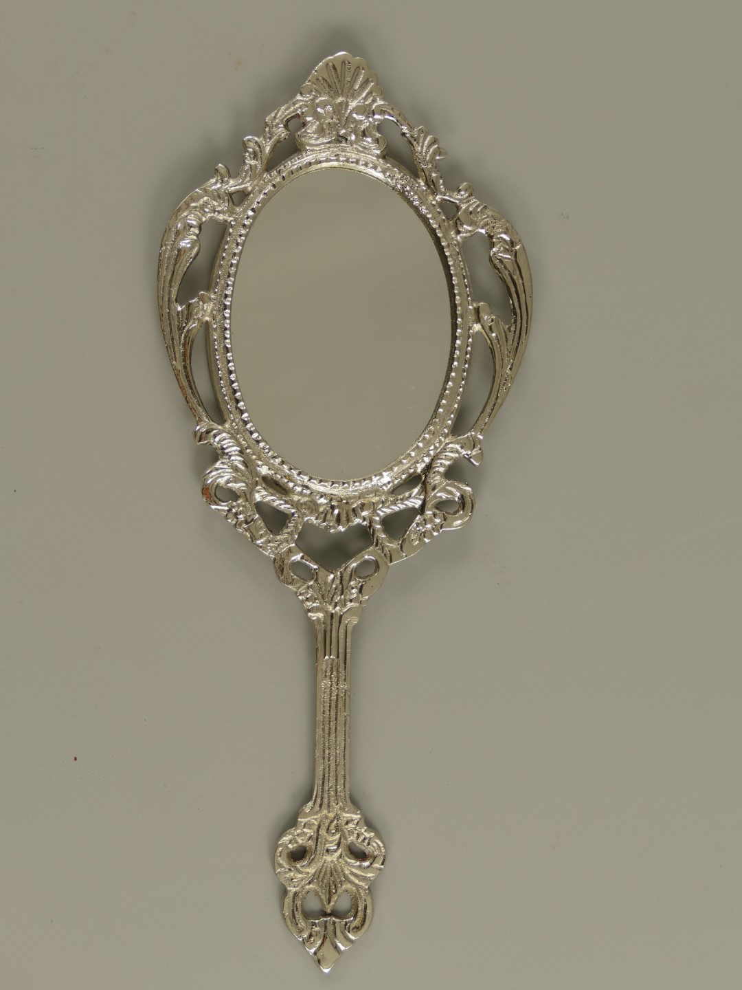 Handspiegel Barock vernickelt L.25x10x1cm