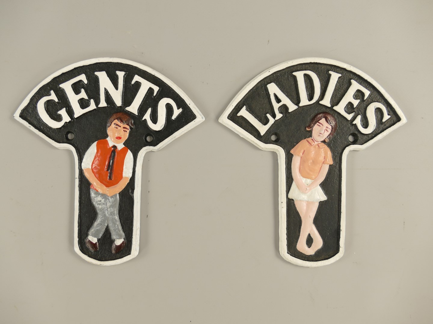 Schild Eisen Gents &amp; Ladies H.19cm
